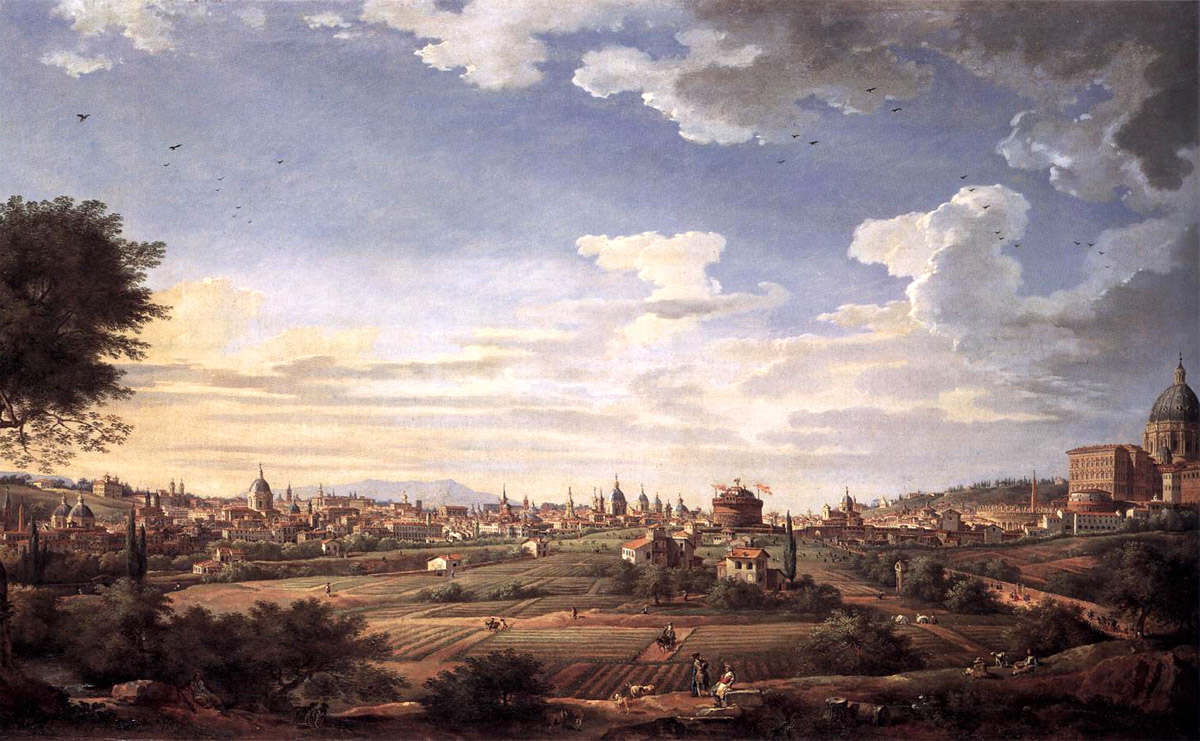 Giovanni Paolo Pannini,Vue sur Rome depuis Monte Mario (1749)